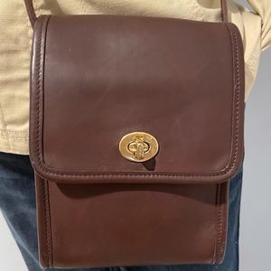Authentic Coach Scooter Brown Leather bag 9893